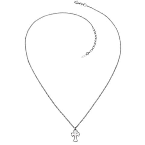 AMEN Collana in Argento 925 con Croce in Madreperla Bianca – Collezione Le Madreperle, CLBMPB1