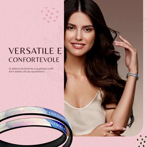 AMEN Bracciale Donna 36 cm in Argento 925 e Pelle con Chiusura Magnetica – Accessorio Elegante e Raffinato, TPNIT28-36