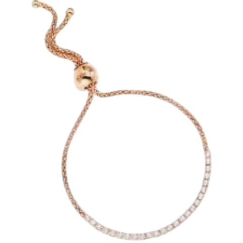 AMEN Bracciale Tennis in Argento 925 Oro Rosa con Zirconi – Elegante Gioiello da Donna, BTR