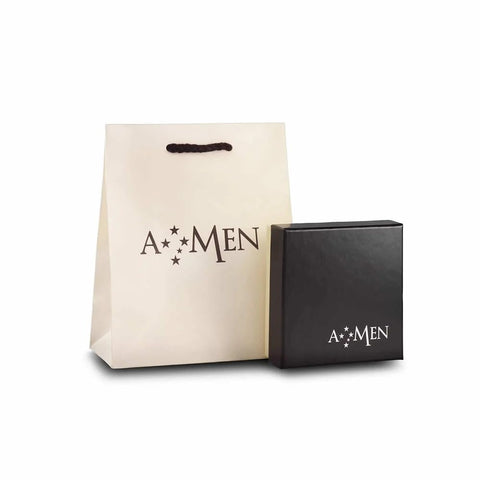 AMEN Collana Donna Romance in Argento 925 con Croce – 90 cm Elegante Rosario Religioso, AVI90RM