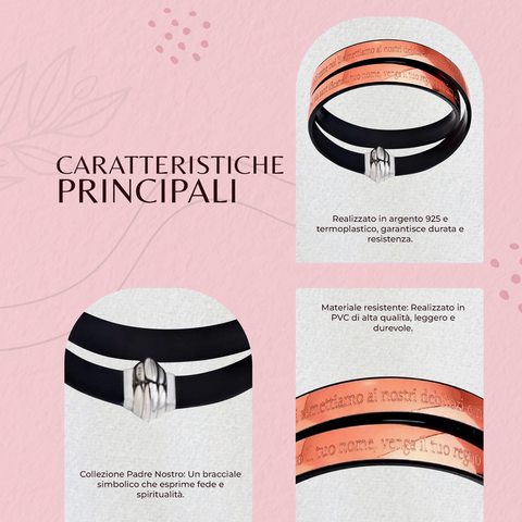 AMEN Bracciale Religioso in Argento 925 con Chiusura Magnetica – Elegante e Moderno per Donna, TPNIT27