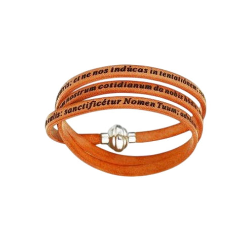 AMEN Bracciale Unisex in Pelle con Inox – Collezione Padre Nostro, PNLA12-60