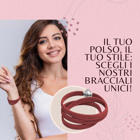 AMEN Bracciale Unisex Padre Nostro in Gomma Marrone | Gioiello con Simbolo di Fede e Speranza, GPN-MAR-60