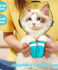 Cat Muzzle Anti-Bite Breathable Protective Space Hood Mask Cover Muzzle Helmet Cat Grooming Transparent Space Hood Pets Supplies