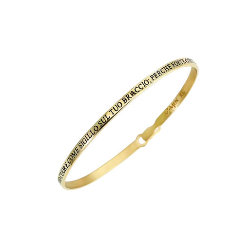 AMEN Bracciale Donna Argento 925 con Iscrizione Set Me As A Seal Upon Your Heart Love Is Strong As Death, SC007-S